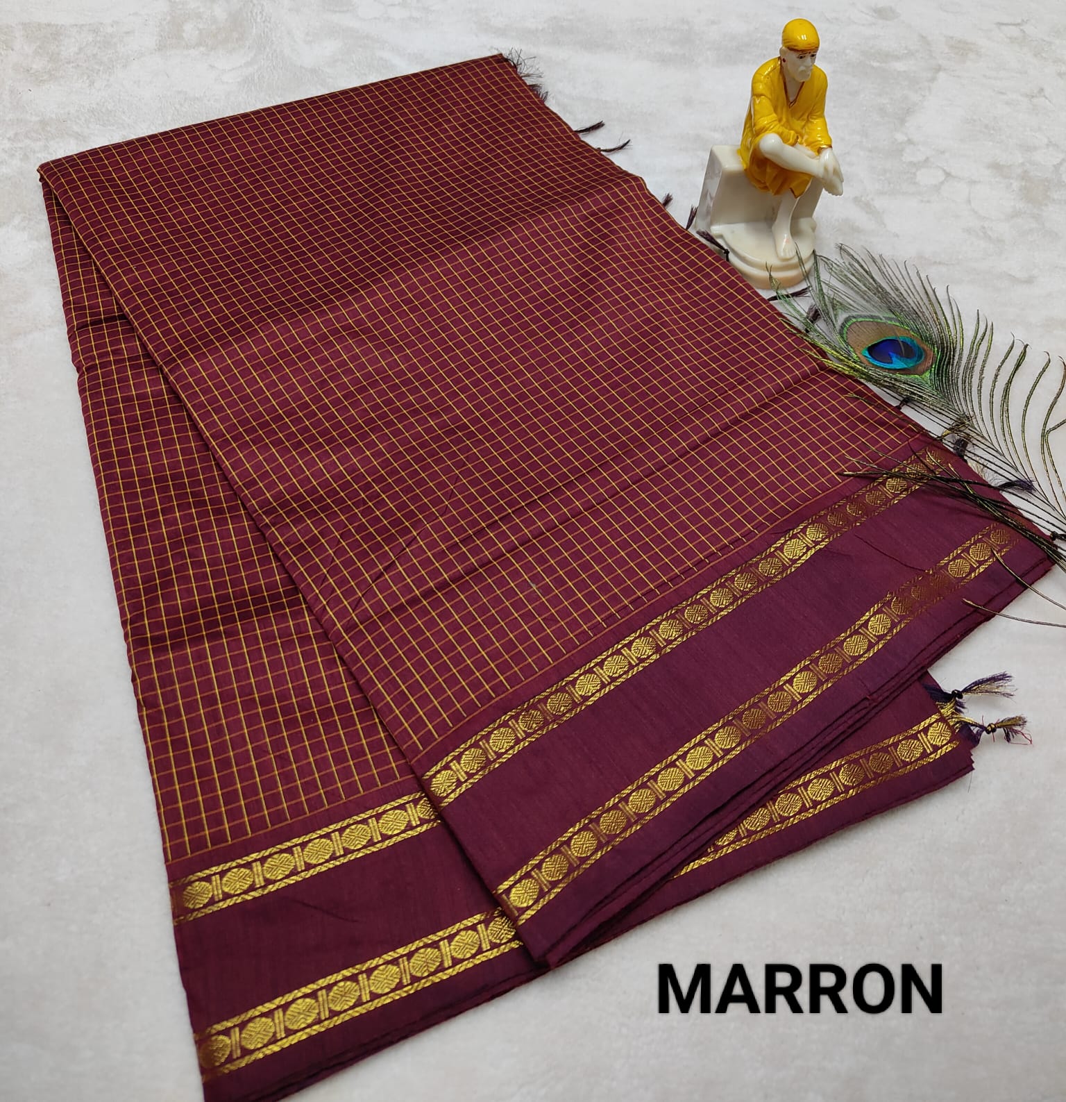 Soft Arani Saree\Marron